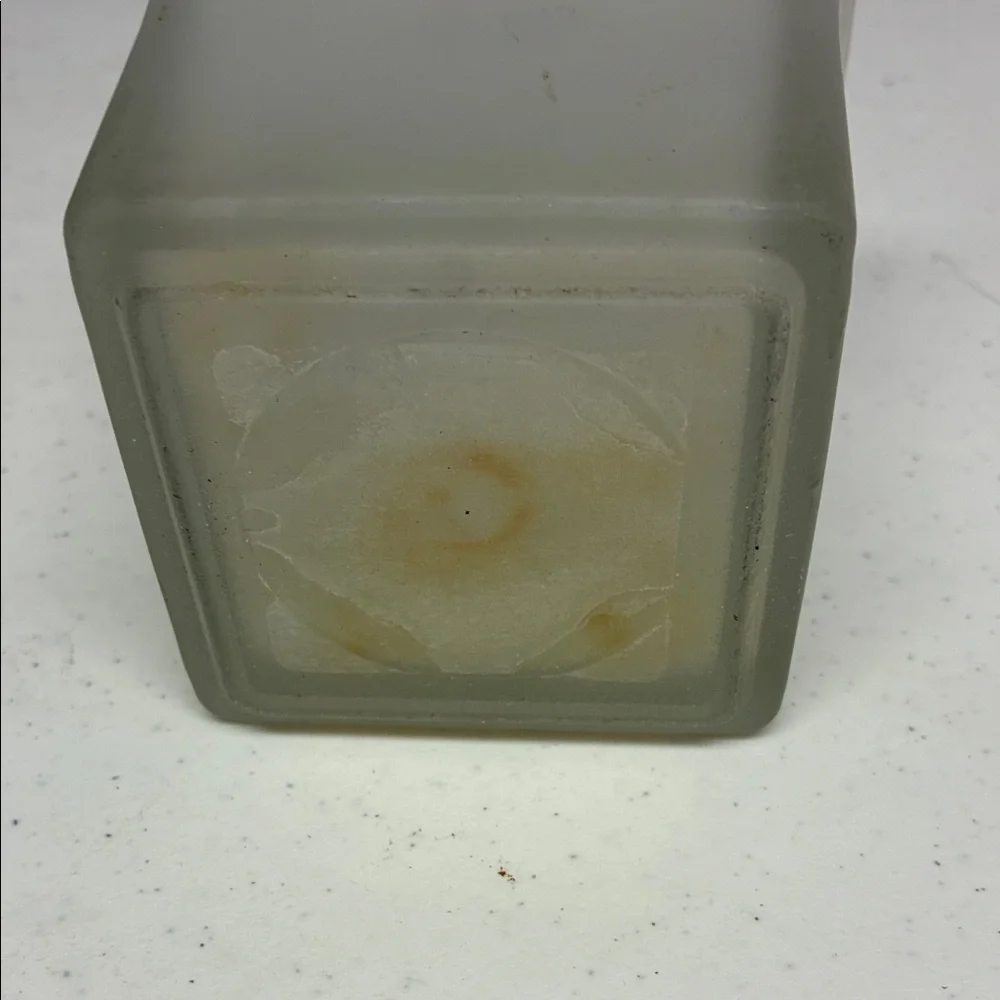 Frosted Glass Square Vase